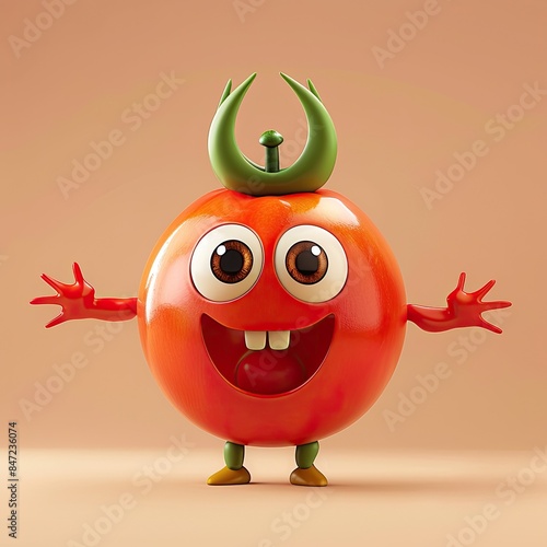 Cute Cartoon Vegetable Toma...