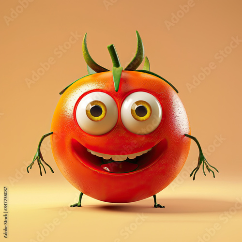 Cute Cartoon Vegetable Toma...