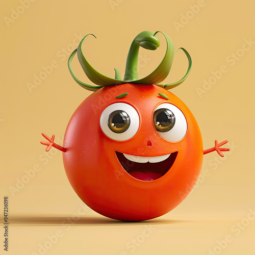 Cute Cartoon Vegetable Toma...