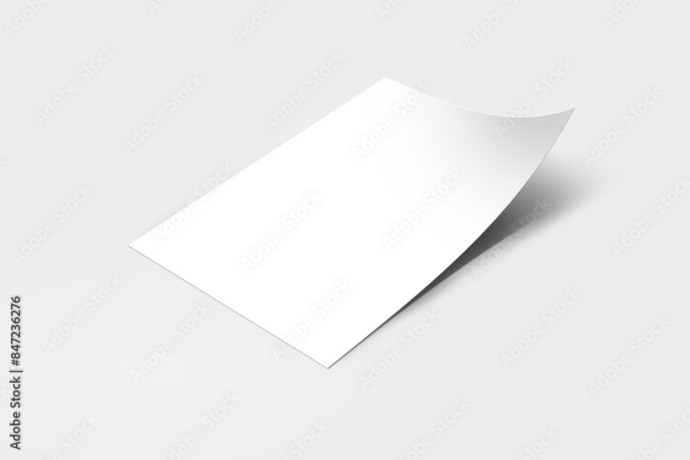 3D illustration. Template isolated of a4 paper mockup. 3D illustration. Template isolated of a4 paper mockup.