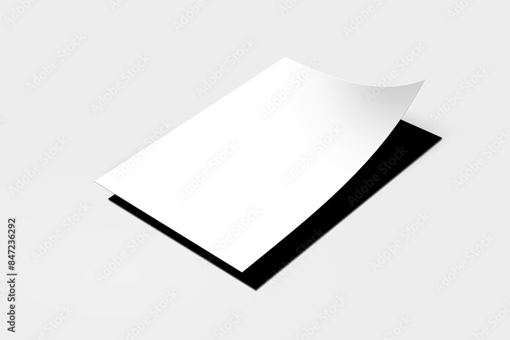 3D illustration. Template isolated of a4 paper mockup. 3D illustration. Template isolated of a4 paper mockup.