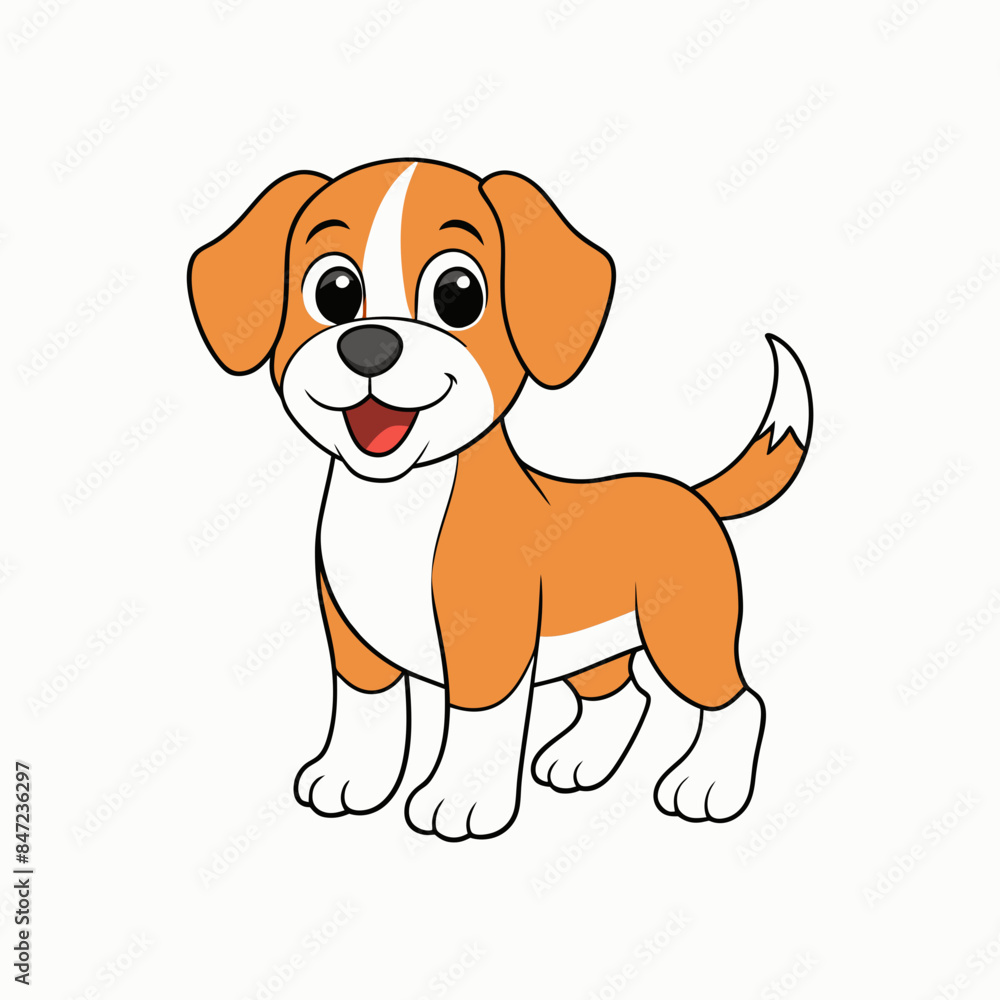 Cute cartoon dog vector art work illustration Cute cartoon dog vector art work illustration