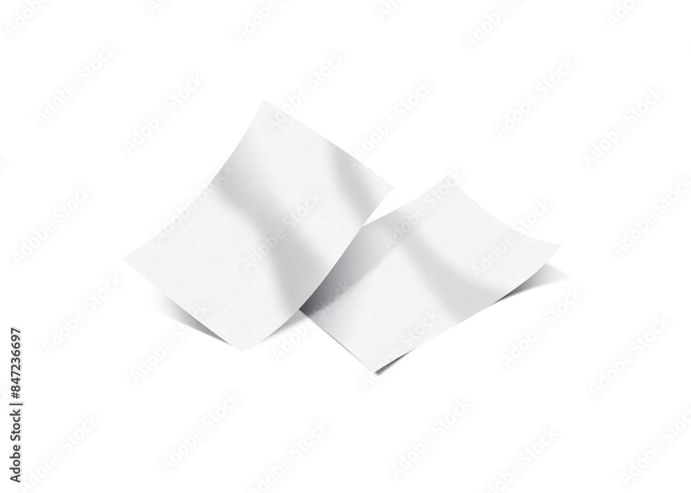 Naklejka premium 3D illustration. Template isolated of a4 paper mockup.
