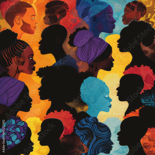 Faces of Black History Background For Black History Month