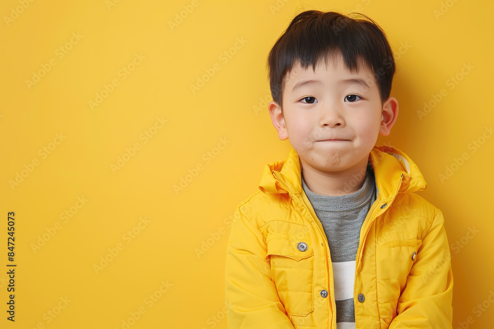 East Asian Japan China Korea Cute Little Boy Isolated on a yellow Background Adorable Child Smiling Happy Playful Youthful Innocent Ethnic Cultural Portrait Studio Photography East Asian Japan China Korea Cute Little Boy Isolated on a yellow Background Adorable Child Smiling Happy Playful Youthful Innocent Ethnic Cultural Portrait Studio Photography