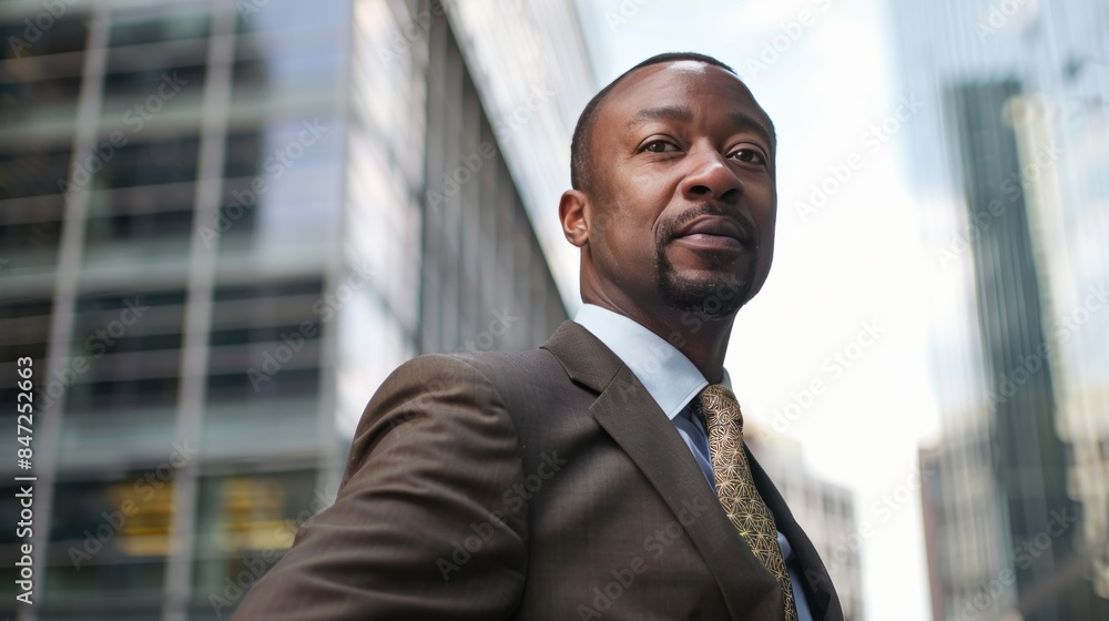 Fototapeta premium Portrait of an African American businessman