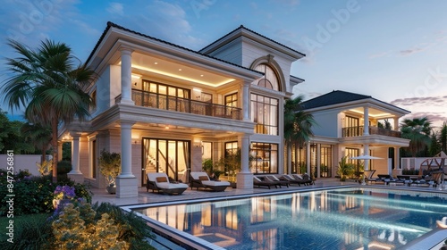 Luxurious villa with pool © sania