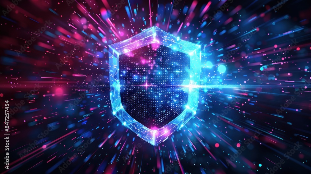 Obraz premium Digital Shield: Cyber Security Protection