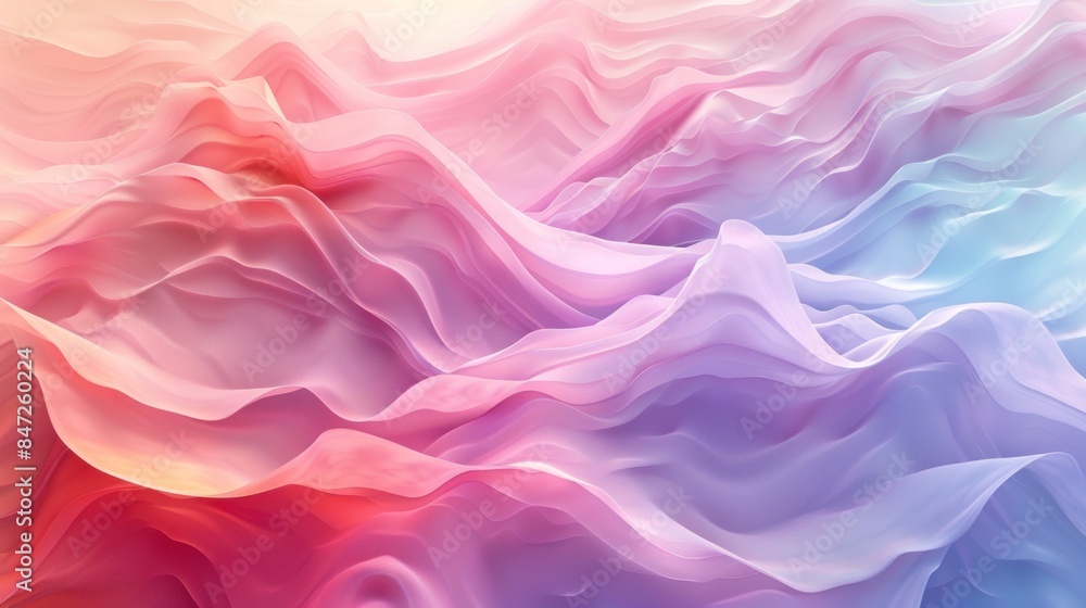 Fototapeta premium Abstract Wavy Pattern in Pink and Blue Hues