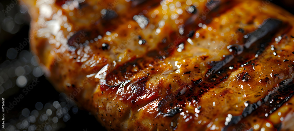 A close-up of a fast food sausage, showcasing the grill marks and juicy interior A close-up of a fast food sausage, showcasing the grill marks and juicy interior