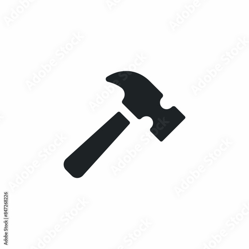 hammer construction tool sign icon