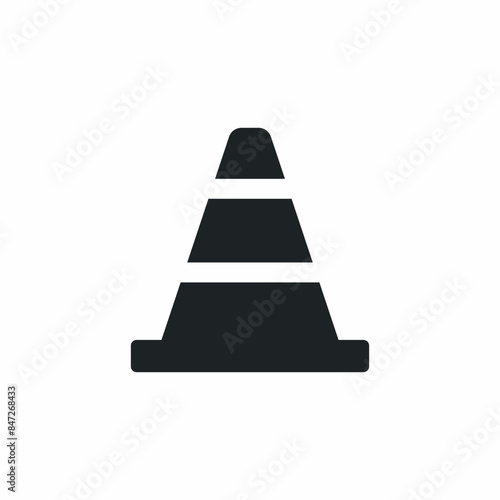 traffic road cone construction icon