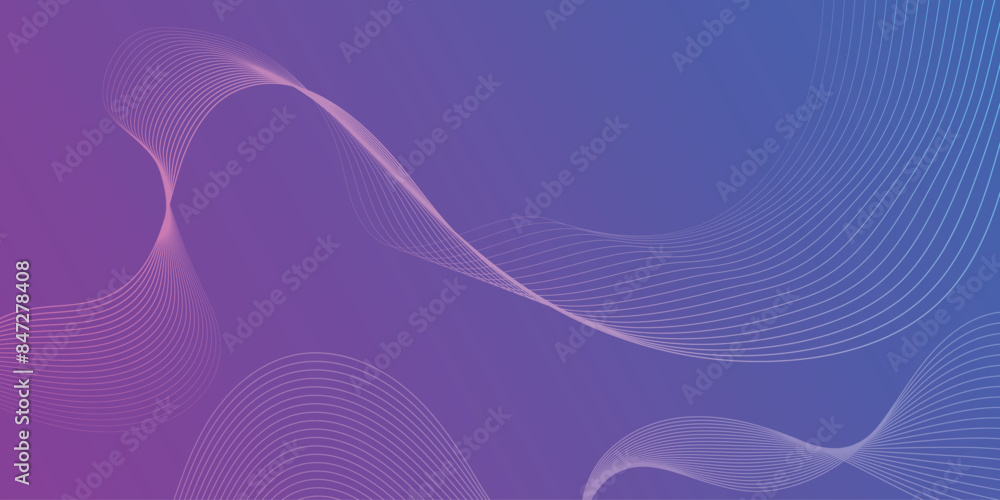 Fototapeta premium Blue and Purple Gradient color abstract technology communication concept background. Vector Illustration.