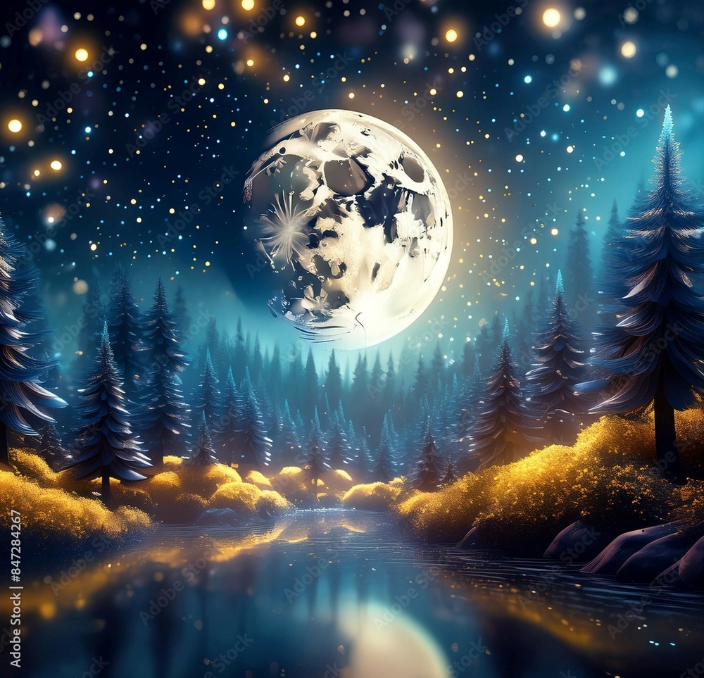 夜の森と月の美しい景色 |
Beautiful view of the forest and moon at night Generative AI 夜の森と月の美しい景色 |
Beautiful view of the forest and moon at night Generative AI