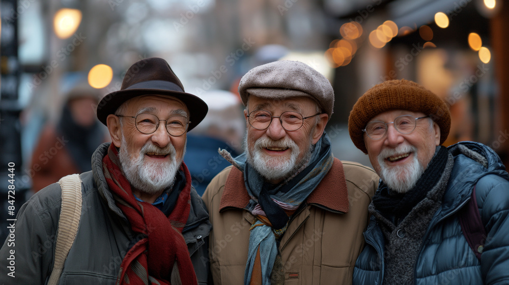 selfie of happy elderly gentlemen selfie of happy elderly gentlemen