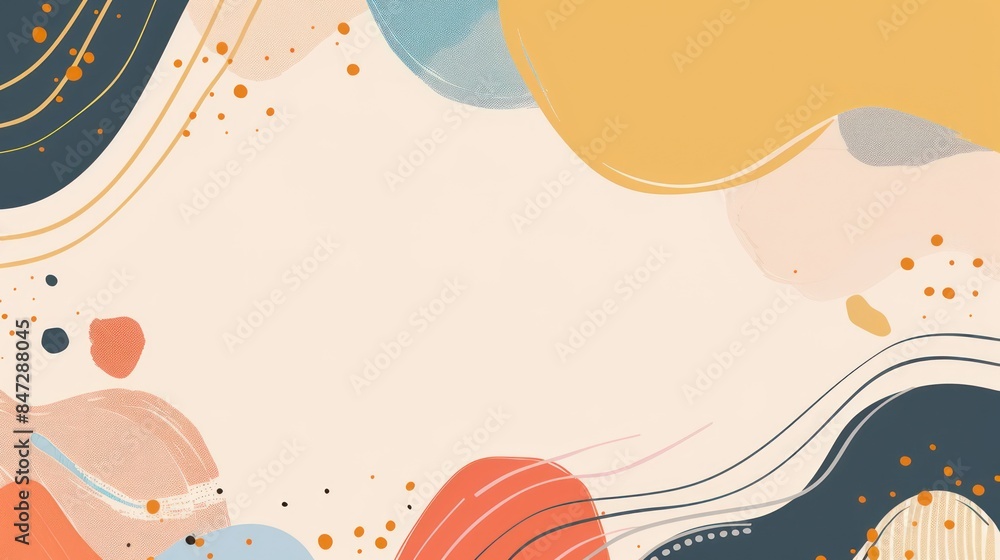 a modern abstract art style with flowing shapes and splashes of color on a light background Ideal for creative projects a modern abstract art style with flowing shapes and splashes of color on a light background Ideal for creative projects