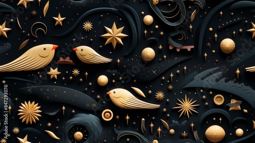 A seamless geometric patter...