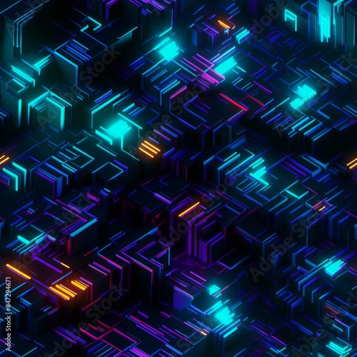 Dark Seamless pattern of bl...
