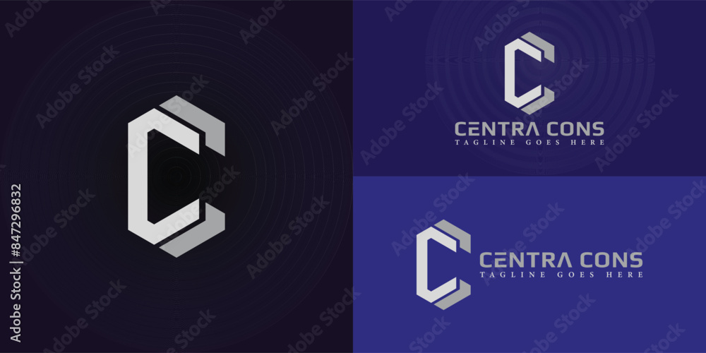 Abstract initial hexagon letters C or CC logo in silver white color isolated on multiple background colors. The logo is suitable for financial consulting company logo vector design illustration Abstract initial hexagon letters C or CC logo in silver white color isolated on multiple background colors. The logo is suitable for financial consulting company logo vector design illustration