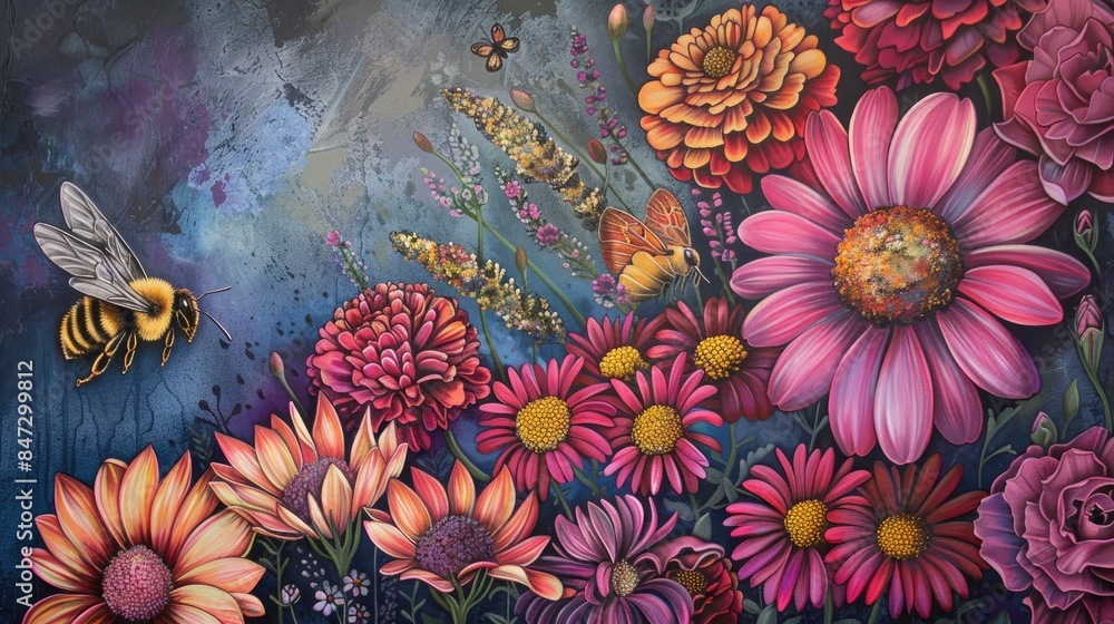 Flowers and bees Flowers and bees