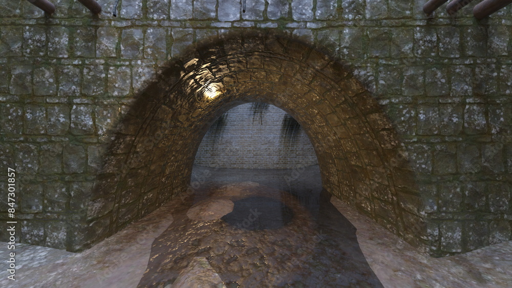 Obraz premium 地下通路 3DCGレンダリング