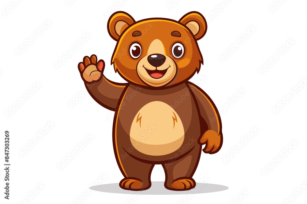 Brown toy bear isolated on a white background. Cute cartoon baby plush bear. Concept of kids toys, childhood, fun, game, playtime. Print, icon, design element. Graphic art Brown toy bear isolated on a white background. Cute cartoon baby plush bear. Concept of kids toys, childhood, fun, game, playtime. Print, icon, design element. Graphic art