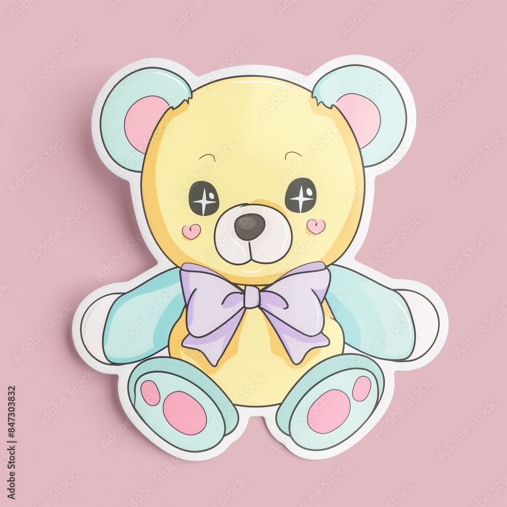 Fototapeta premium Cute bear stickers