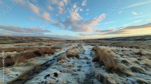 Darwen moor on a cold morning photo