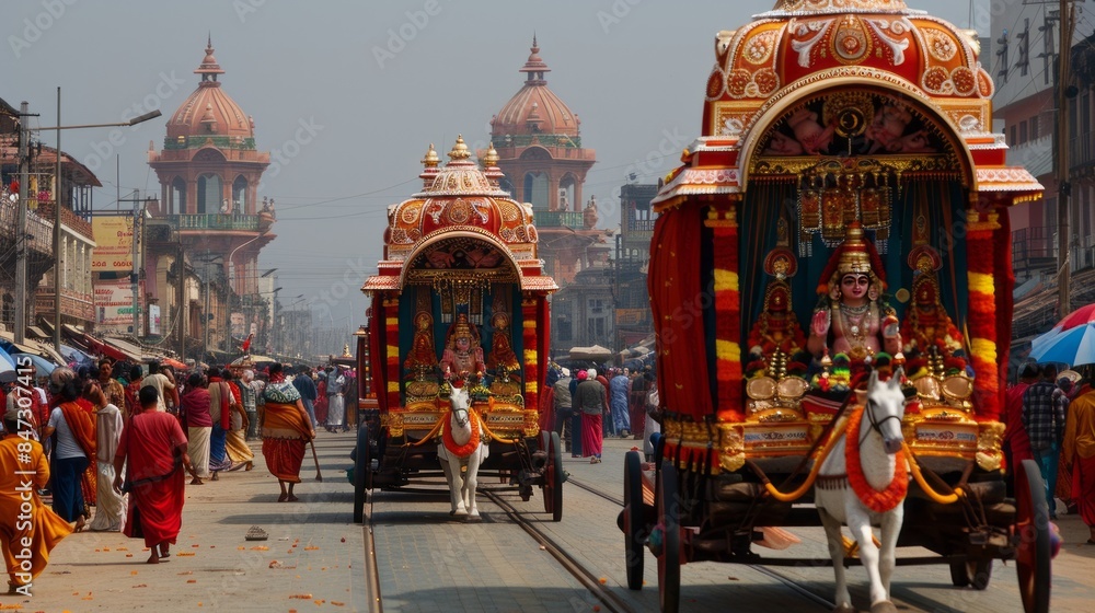 Fototapeta premium Puri's Rath Yatra Spectacle