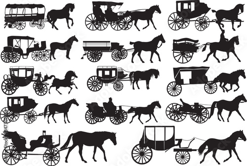carriage svg | princess carriage | horse carriage svg | carriage silhouette | princess clipart | horse svg | cinderella carriage | Vectorian