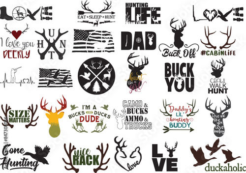 Hunting SVG Bundle, Deer SVG, Hunting Season SVG, Deer Hunting svg, Hunting Club svg, Hunting Life svg, Cut Files for Cricut, Silhouette
