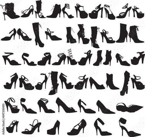 Ladies Shoe svg ,Heels SVG Bundle, High Heel SVG, Womens Shoes SVG, Stiletto Heels Svg, File For Cricut, For Silhouette, Cut Files