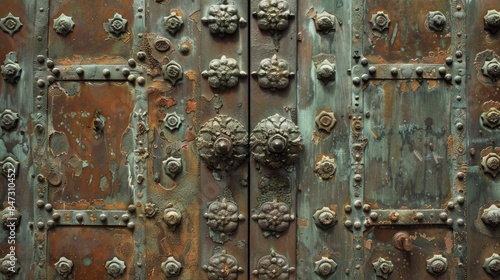 Ancient door embellishments made of metal