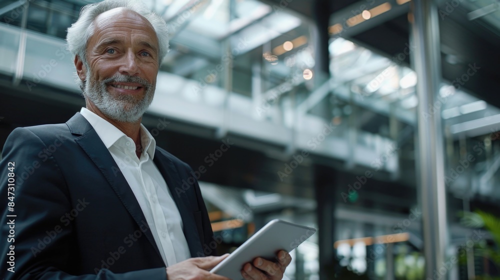 A person holding a tablet computer, possibly working or browsing A person holding a tablet computer, possibly working or browsing