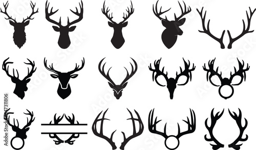 Deer Antlers SVG, Deer Antlers Clipart, Antlers Svg, Deer Antlers Cut File, Antlers Cricut, Hunting Svg, Wildlife Svg, Digital Download,