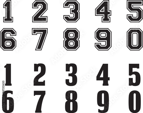 Jersey Numbers Svg, Sport Numbers SVG, Sport Numbers Cricut, College Font Svg, Football Font Svg, Numbers Cricut, Silhouette, Cut Files, PNG
