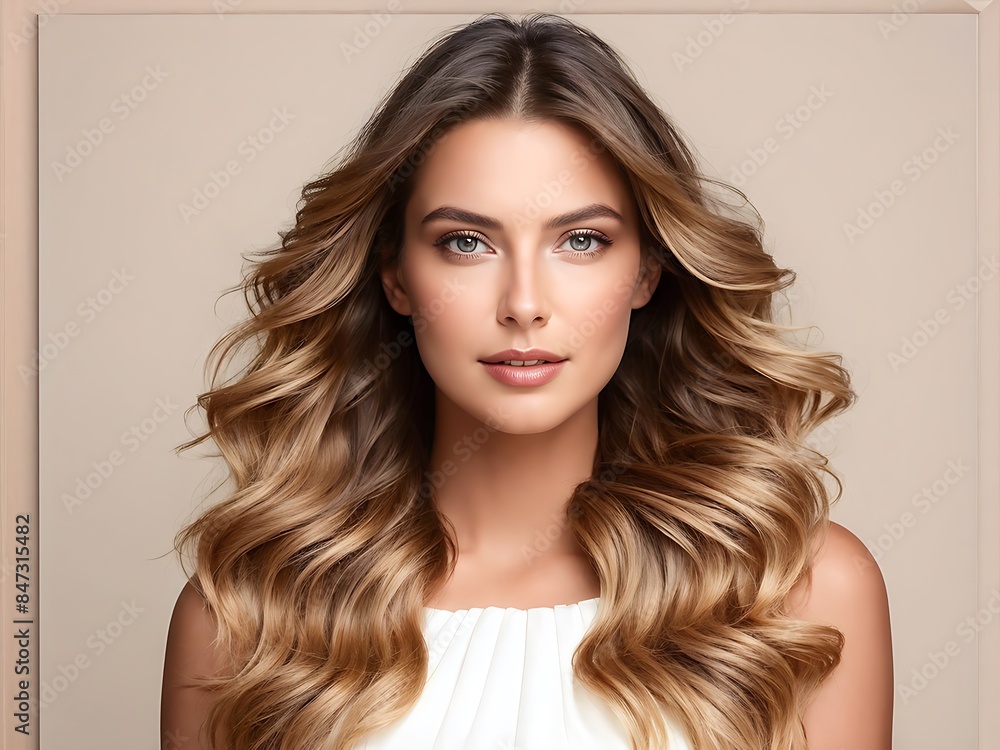 Portrait of a Beautiful Young Woman with Pristine Skin, Highlighting Face Care, Cosmetology, and Spa Portrait of a Beautiful Young Woman with Pristine Skin, Highlighting Face Care, Cosmetology, and Spa