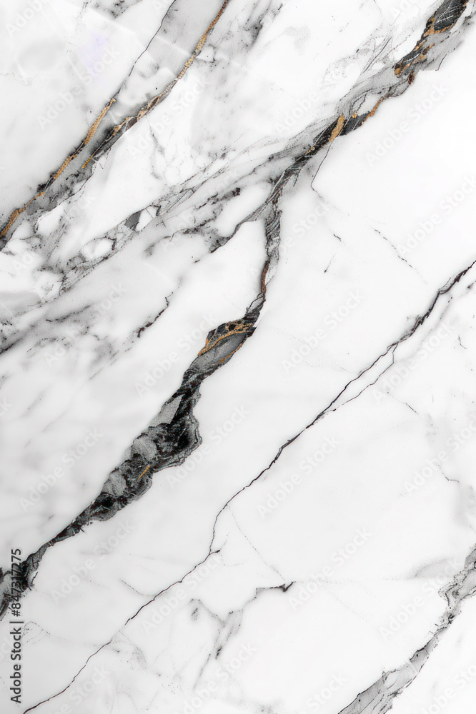 White and grey luxury marble background with black streaks