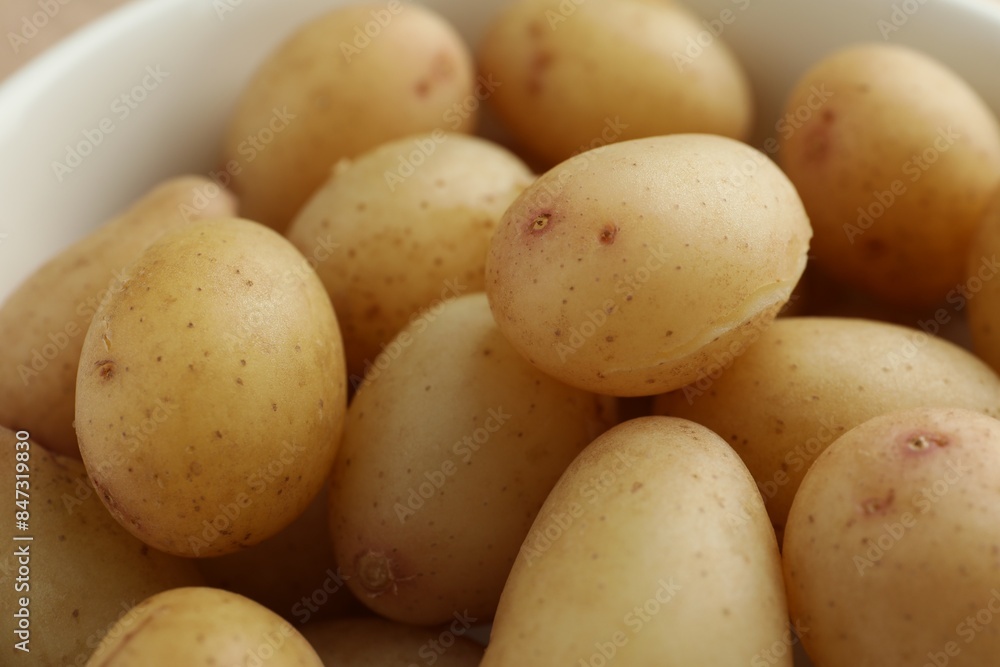 Tasty boiled potatoes in bowl, closeup view Tasty boiled potatoes in bowl, closeup view