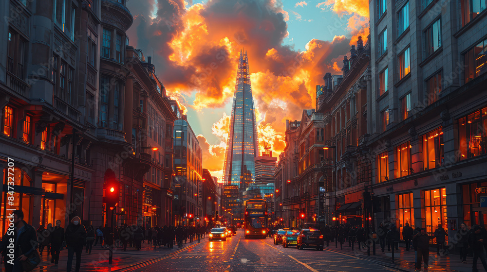 Capture the grandeur of London, United Kingdom created with Generative AI technology Capture the grandeur of London, United Kingdom created with Generative AI technology