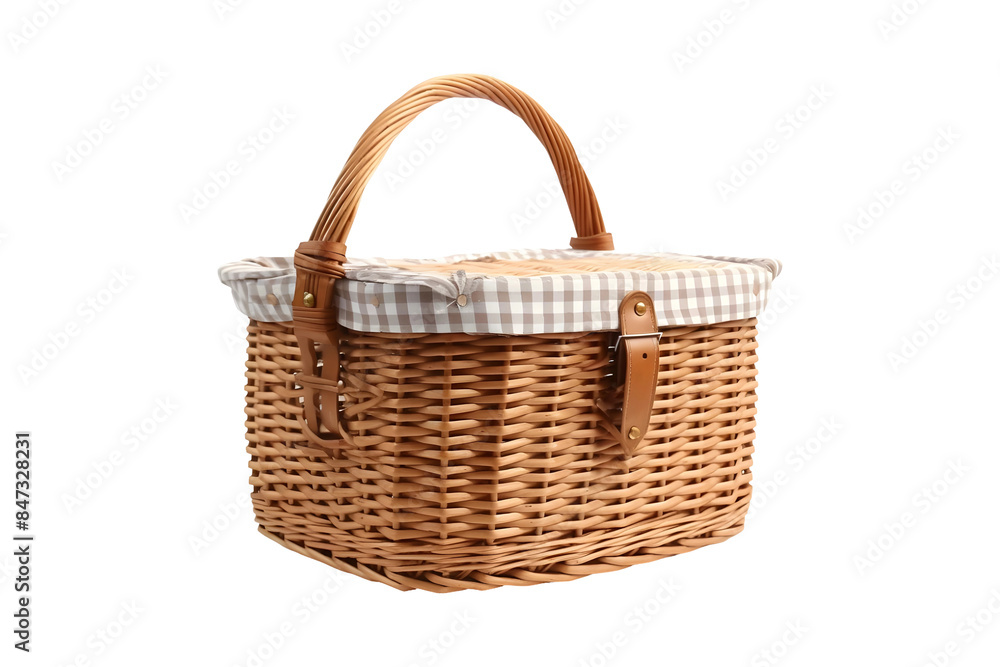 Covered Picnic-Basket (PNG) isolated on transparent background Covered Picnic-Basket (PNG) isolated on transparent background