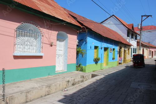 flores island, el peten, guatemala photo