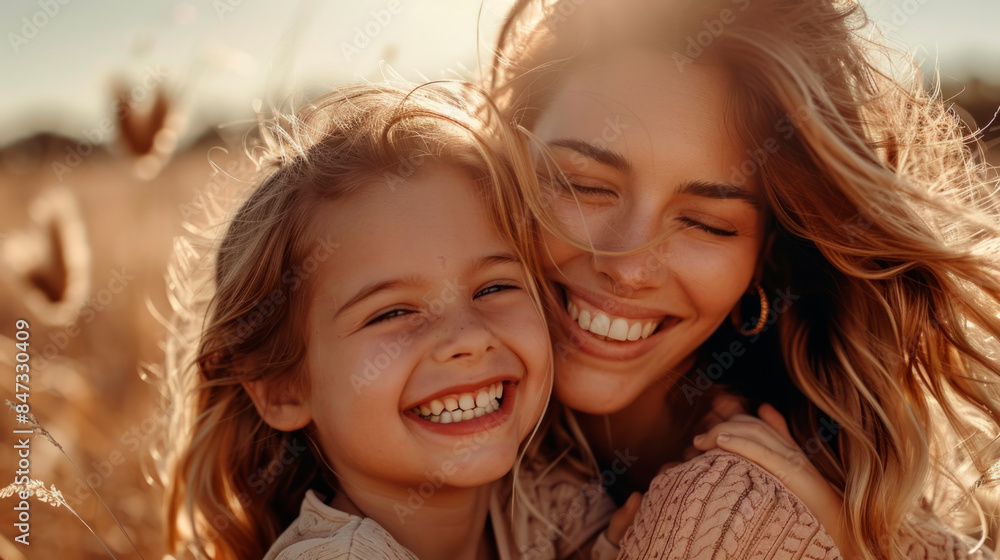 beautiful photo of a Mother and daughter smiling together. Mother's Day. beautiful photo of a Mother and daughter smiling together. Mother's Day.
