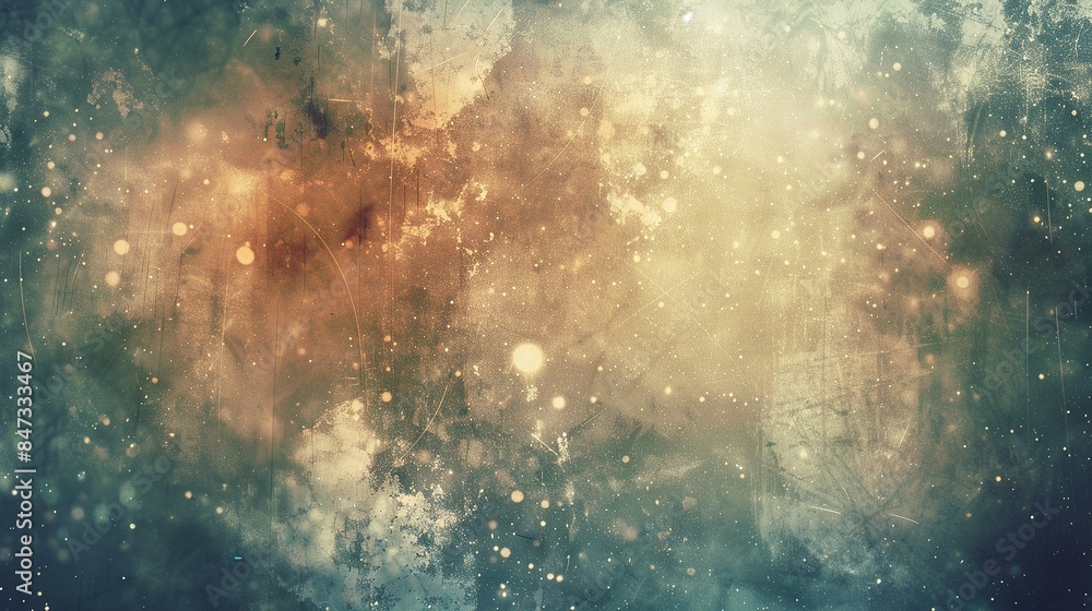 Fototapeta premium 16:9 Vintage Film Texture Background with Grain, Dust, and Light Leaks