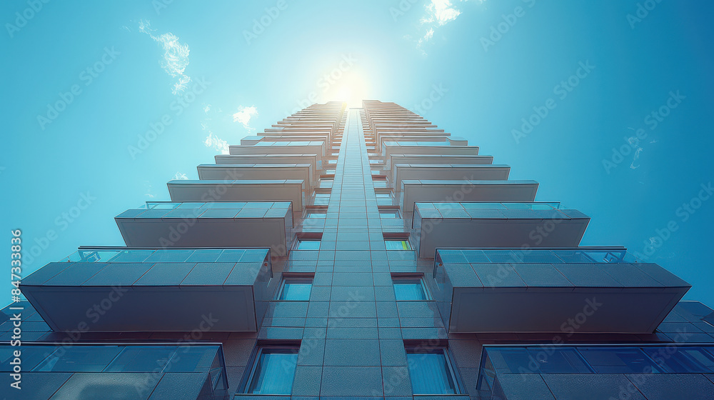 modern new building, high-rise building created with Generative AI technology modern new building, high-rise building created with Generative AI technology