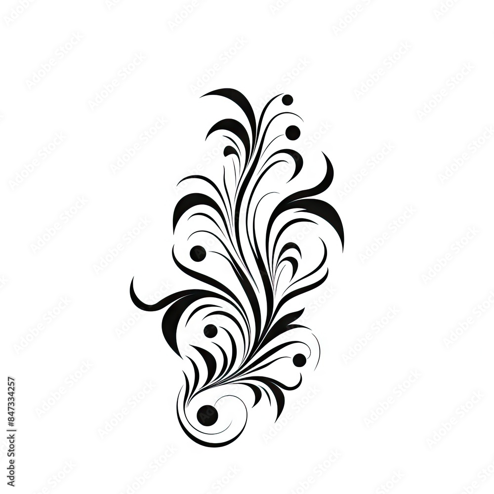 Abstract flowers with leaves AI generative illustration Abstract flowers with leaves AI generative illustration