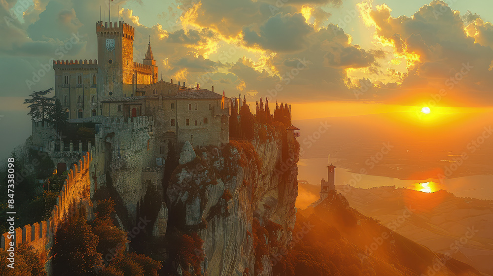 Fototapeta premium San Marino created with Generative AI technology