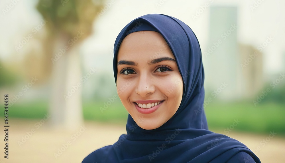 Happy young women in traditional hijabs celebrate Eid Mubarak on a sunny street, symbolizing the joy and unity of Islamic culture, traditions and holidays Happy young women in traditional hijabs celebrate Eid Mubarak on a sunny street, symbolizing the joy and unity of Islamic culture, traditions and holidays