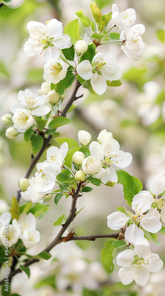 White Blossoms on Branch, Springtime Bloom
White Blossoms on Branch, Springtime Bloom
