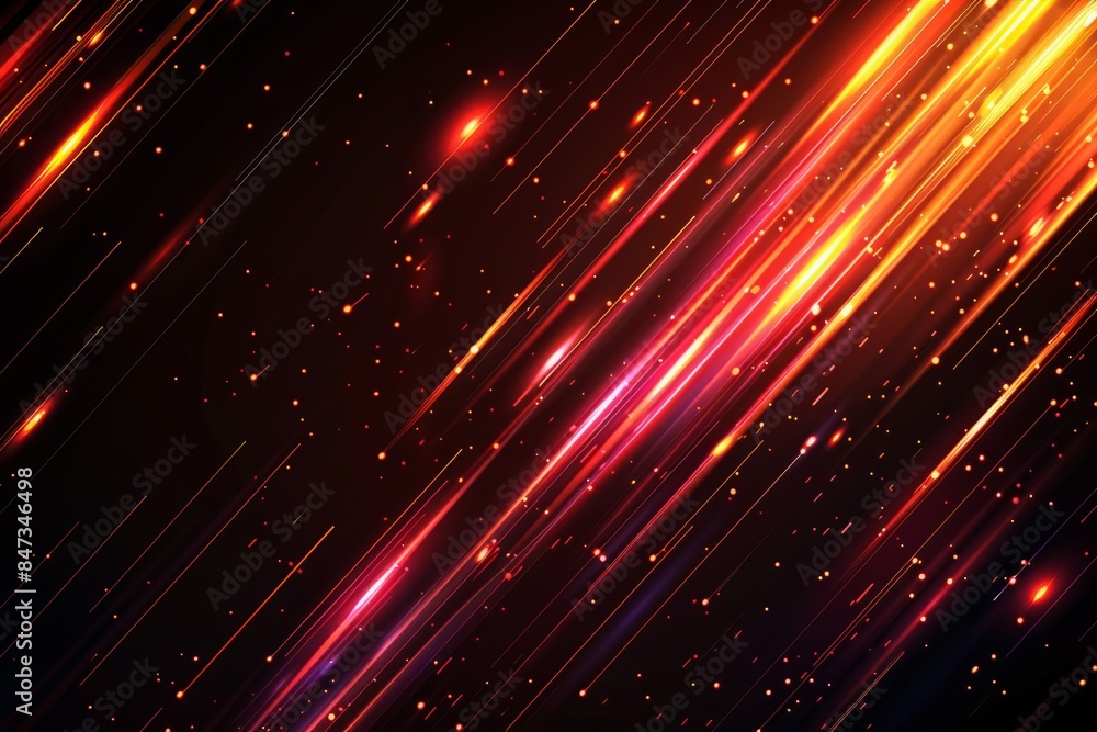 Fototapeta premium Radiant Diagonal Light Streaks on Dark Background